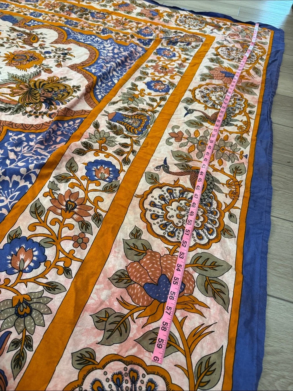 Earthbound Trading Company Tapestry Sheet Peacock Floral Boho Large 80x95inches
